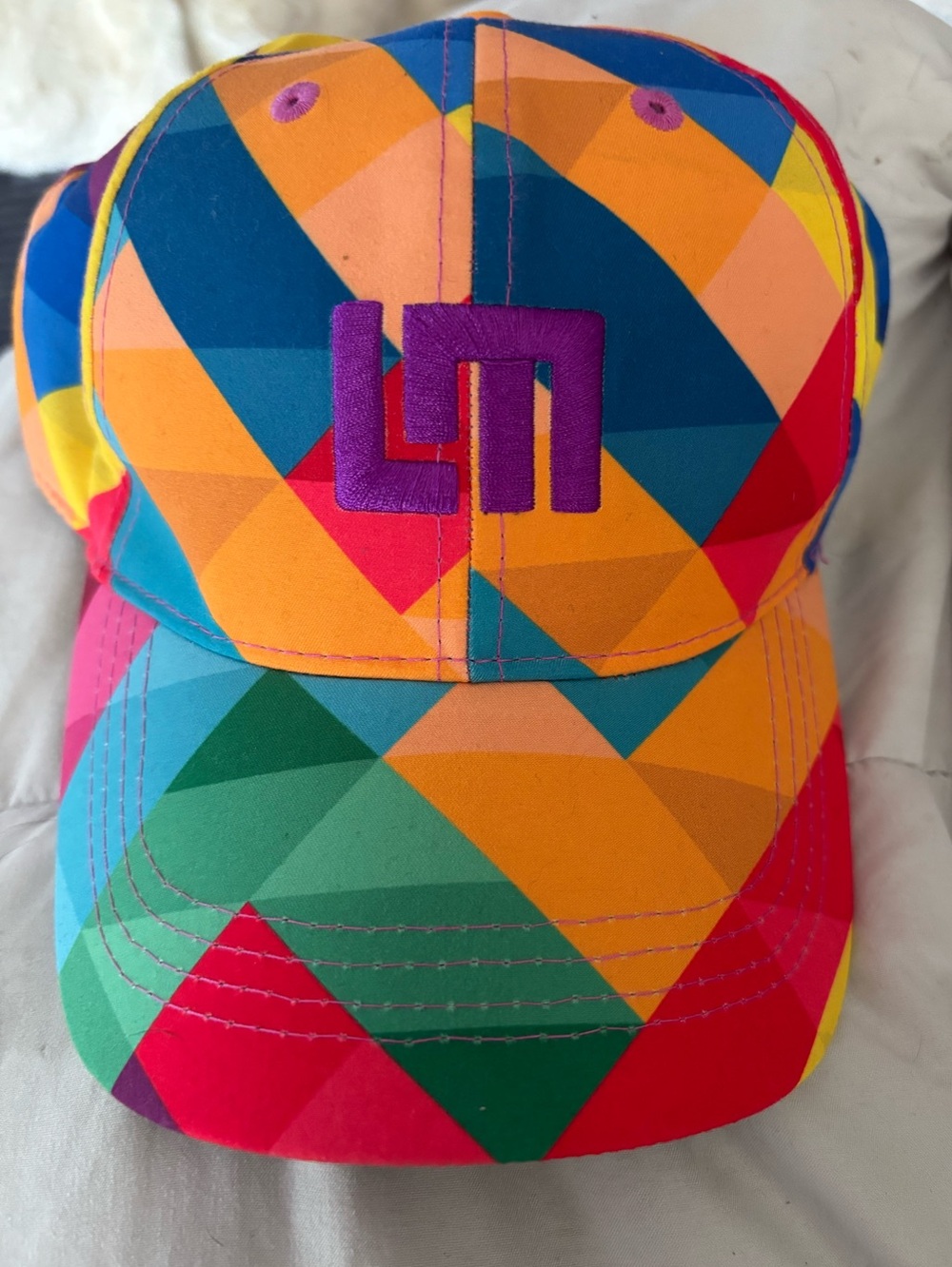 NWOT Loudmouth Golf adjustable SnapBack hat, velcro closure, multicolored